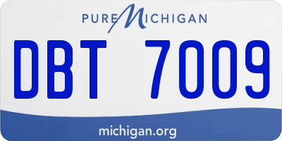 MI license plate DBT7009