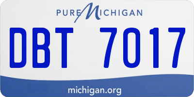 MI license plate DBT7017