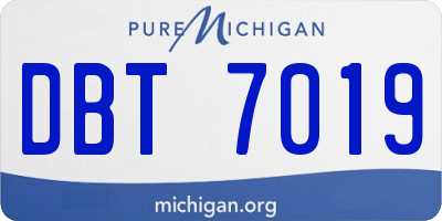 MI license plate DBT7019