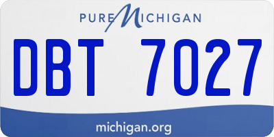 MI license plate DBT7027
