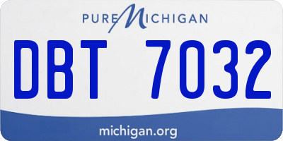 MI license plate DBT7032