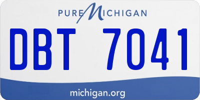 MI license plate DBT7041