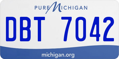 MI license plate DBT7042