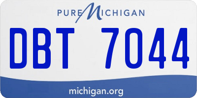 MI license plate DBT7044