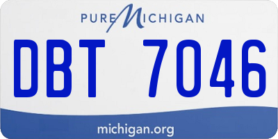 MI license plate DBT7046