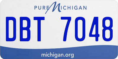MI license plate DBT7048