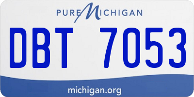 MI license plate DBT7053