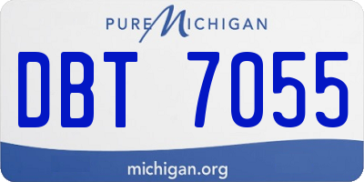 MI license plate DBT7055