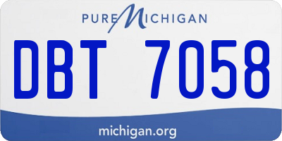 MI license plate DBT7058