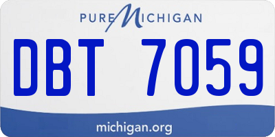 MI license plate DBT7059