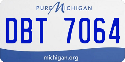 MI license plate DBT7064