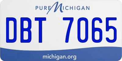 MI license plate DBT7065