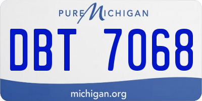 MI license plate DBT7068
