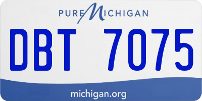 MI license plate DBT7075