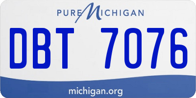 MI license plate DBT7076