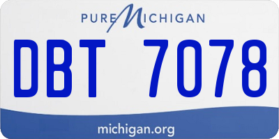 MI license plate DBT7078
