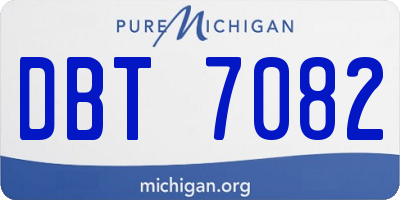 MI license plate DBT7082