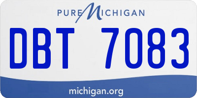 MI license plate DBT7083