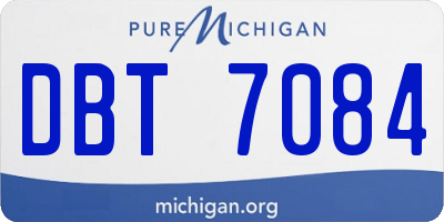 MI license plate DBT7084