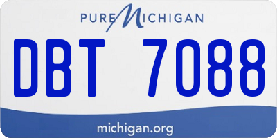 MI license plate DBT7088