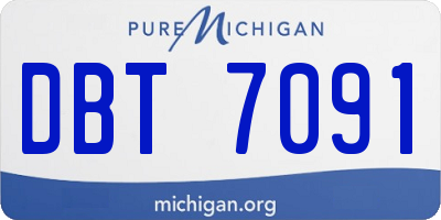 MI license plate DBT7091