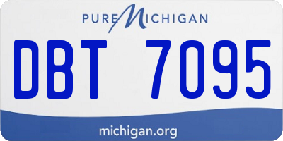 MI license plate DBT7095