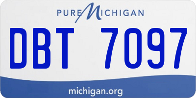 MI license plate DBT7097