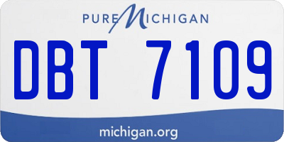 MI license plate DBT7109