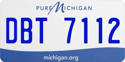 MI license plate DBT7112