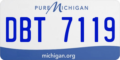 MI license plate DBT7119