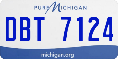 MI license plate DBT7124