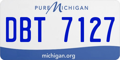 MI license plate DBT7127