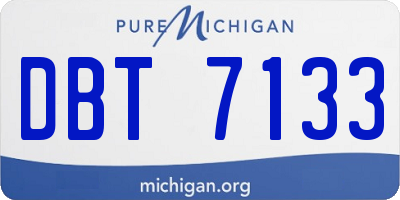 MI license plate DBT7133