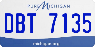 MI license plate DBT7135