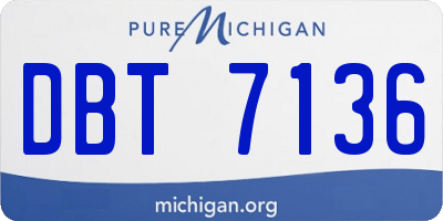 MI license plate DBT7136