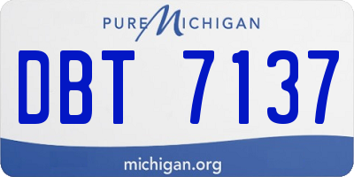 MI license plate DBT7137