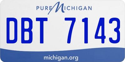 MI license plate DBT7143