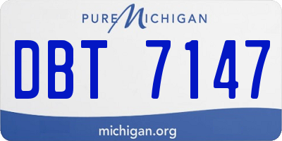 MI license plate DBT7147