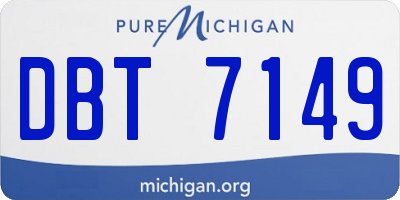 MI license plate DBT7149