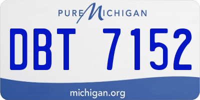 MI license plate DBT7152