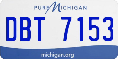 MI license plate DBT7153