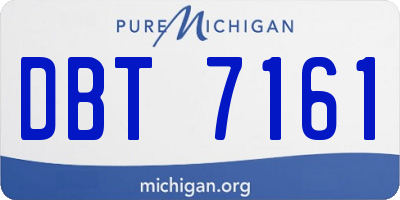 MI license plate DBT7161