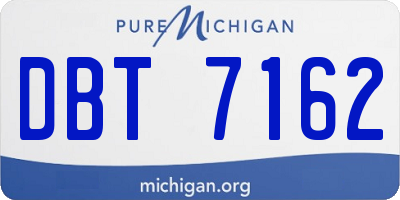 MI license plate DBT7162