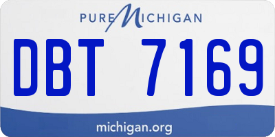 MI license plate DBT7169