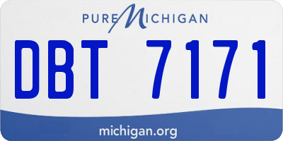 MI license plate DBT7171