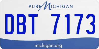 MI license plate DBT7173