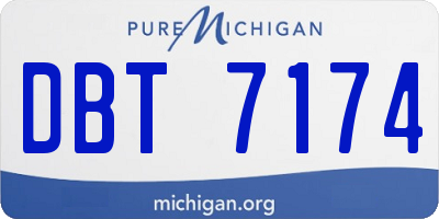 MI license plate DBT7174