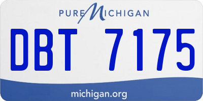 MI license plate DBT7175