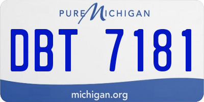 MI license plate DBT7181