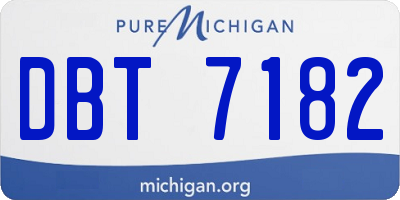 MI license plate DBT7182